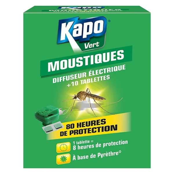 en solde Castorama Diffuseur électrique Moustiques Kapo Vert 1