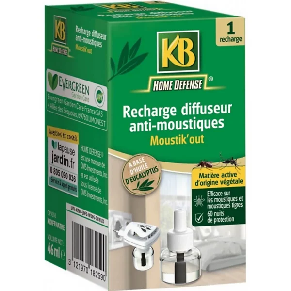 Castorama Recharge Diffuseur Anti-moustiques KB Home Defense REMISE allant 1